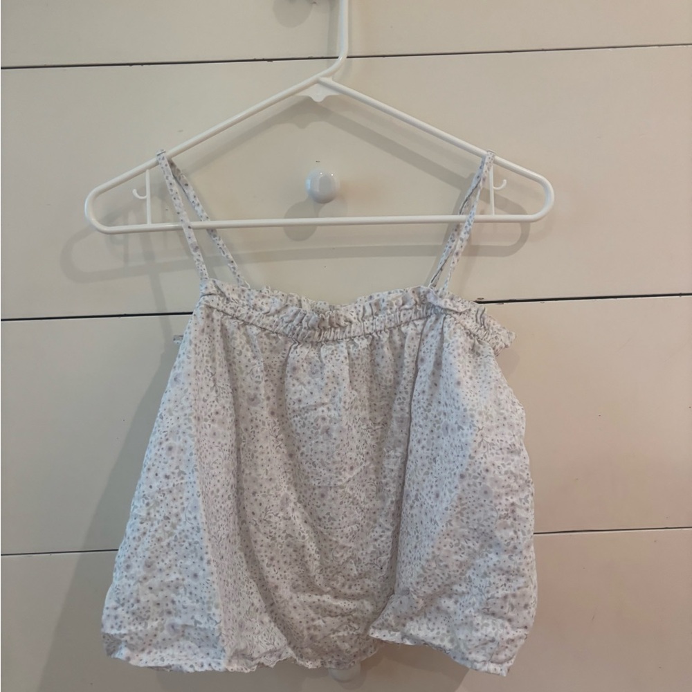 Wilfred White Ruffled Linen Top